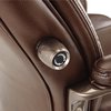 Alera Leather Executive Chair, 20" to 23", Padded Arms, Brown, Bronze ALEVN4159